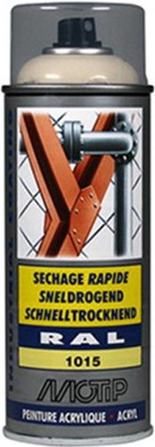 Motip Acryl Industrial HG RAL 1015 Ivoor Wit 400ml