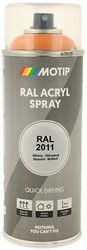 Motip Acryl Industrial HG RAL 2011 Diep Oranje 400ml