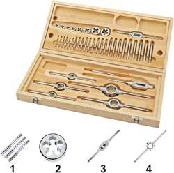International Tools ECO PRO HSS Set Draadsnijden in houten cassette M3 - M14