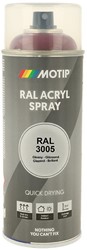 Motip Acryl Industrial HG RAL 3005 Wijnrood 400ml