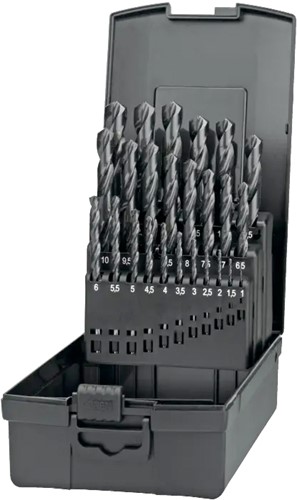 Phantom HSS Set Spiraalboren DIN 338 met drievlaks schacht 11.440: 1-13x0,5 mm