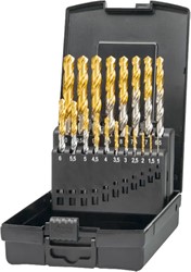 Phantom HSS-E Set Spiraalboren DIN 338 TiN-tip, met drievlaks schacht, (handgebr