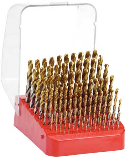 Phantom HSS Set Spiraalboren DIN 338 TiN-tip 11.451: 1-10x0,1 mm