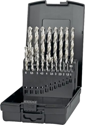 Phantom HSS-E Set Spiraalboren DIN 338 roestvaststaal 11.760: 1-10x0,5 mm