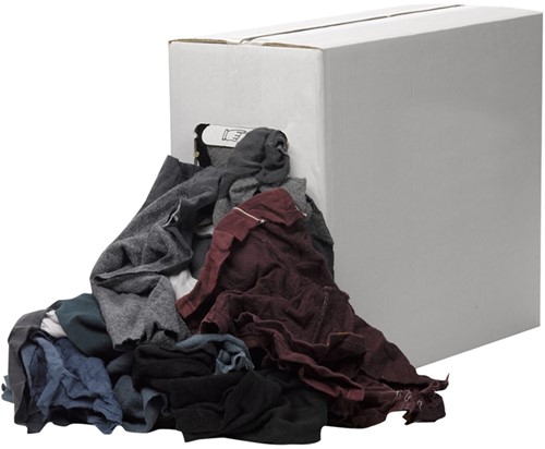 Bonte Tricot Poetslappen Doos 9 kg