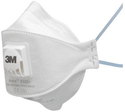 3M fijnstofmasker FFP2S+ventiel, 9322+