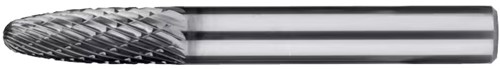 Phantom HM Stiftfrees model F, boomvorm met ronde kop, schacht 6 mm, TiAlN 6-UNI