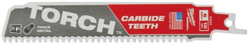 Milwaukee Reciprozaagblad Sawzall metaal TCT TORCH Carbide 150 mm 10-Tpi (5 stuks)