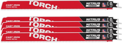 Milwaukee Reciprozaagblad Sawzall metaal TCT TORCH NITRUS 300 mm 10-Tpi (5 stuks)