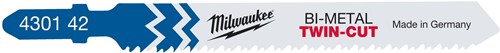 Milwaukee Decoupeerzaagblad metaal T 123 XF 91 x 2,5/1,8 mm Twin-cut (5 stuks)