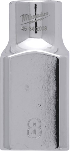 Milwaukee Dop 1/2" FOUR FLAT 8 mm