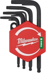 Milwaukee Compacte L vormige Torx sleutelset 9-delig