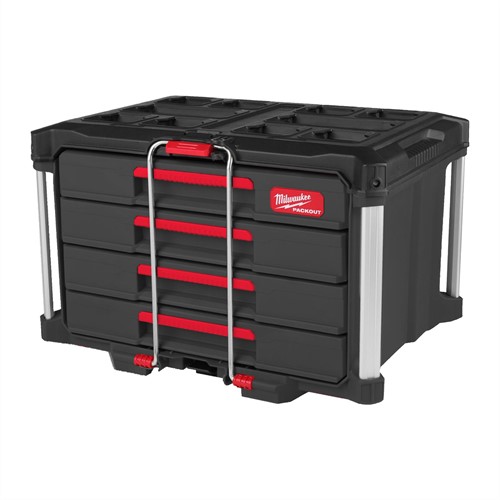 Milwaukee PACKOUT Gereedschapskoffer met vier lades