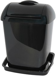 Hygienebak 8 liter-Quartz met wandbevestiging mat zwart