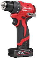 Milwaukee M12 haakse Compactboorschroefmachine M12 BLDDRC-402C - Koolborstelloos 2 x Accu M 12 B4 + Transportkoffer-2