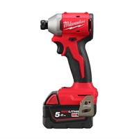 Milwaukee M18 KOOLBORSTELLOZE 1/4 HEX SLAGSCHROEVENDRAAIER (3 STANDEN) M18 BLIDR-502X-2