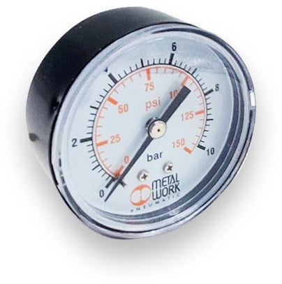 Metalwork MANOMETER D50 0-10 BAR 1/4'' AA STAAL  Artikel:  Z409800210