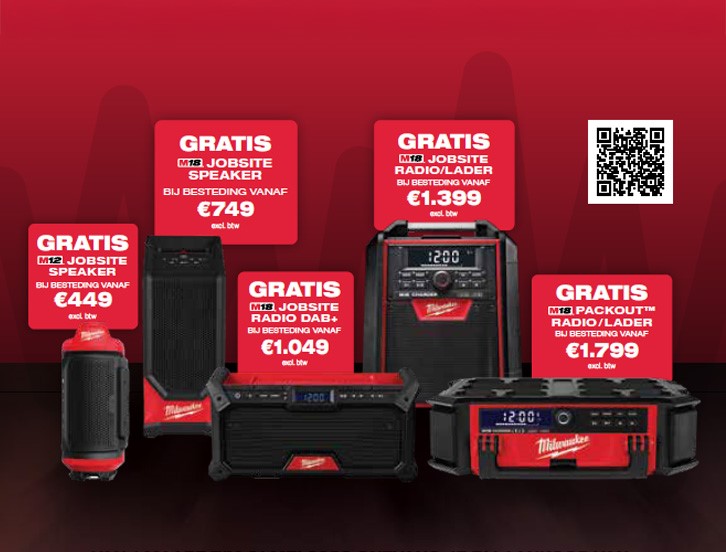 Gratis Milwaukee® radio of speaker 
